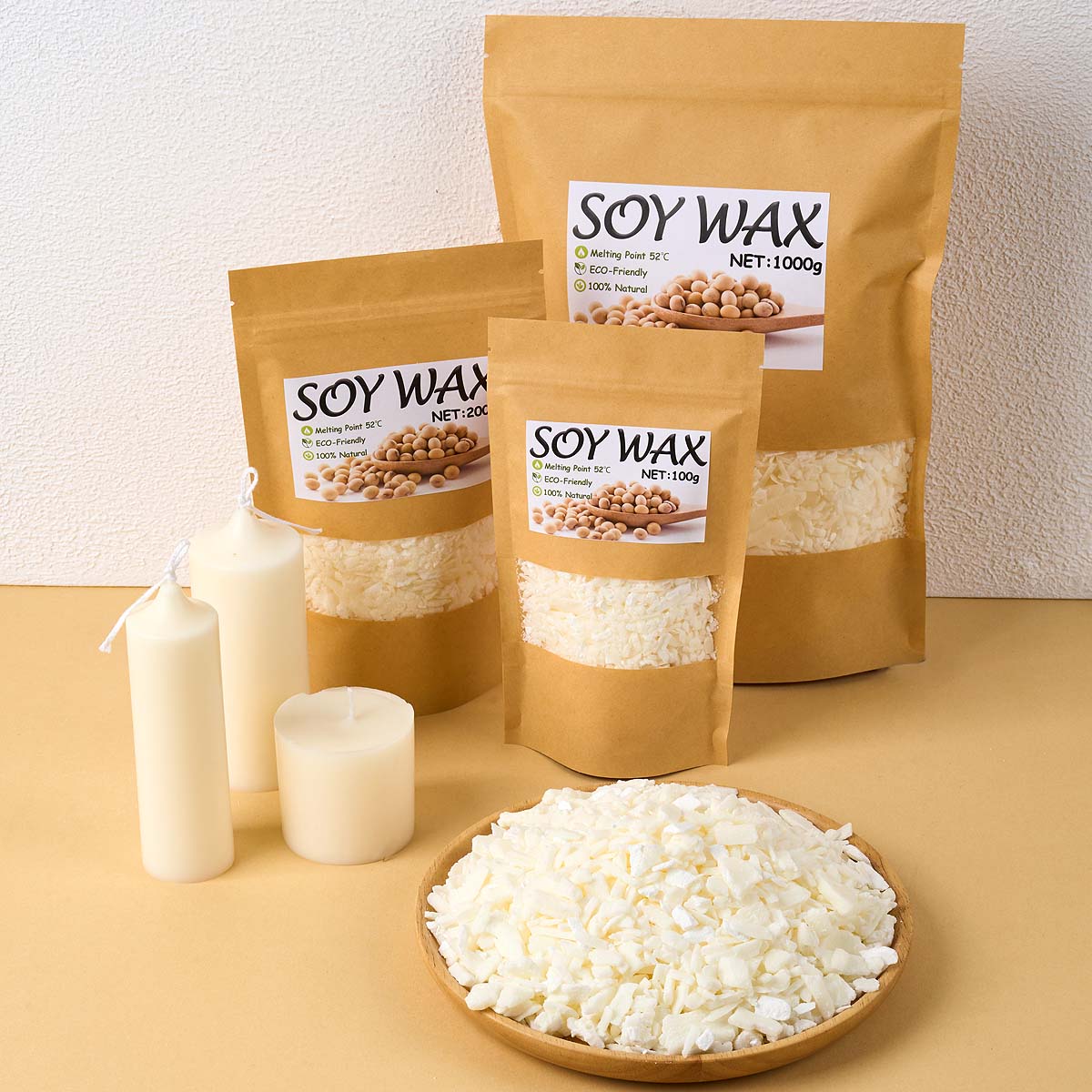 Candle Supplies Store - 1 Pounds Pure White Soy Wax