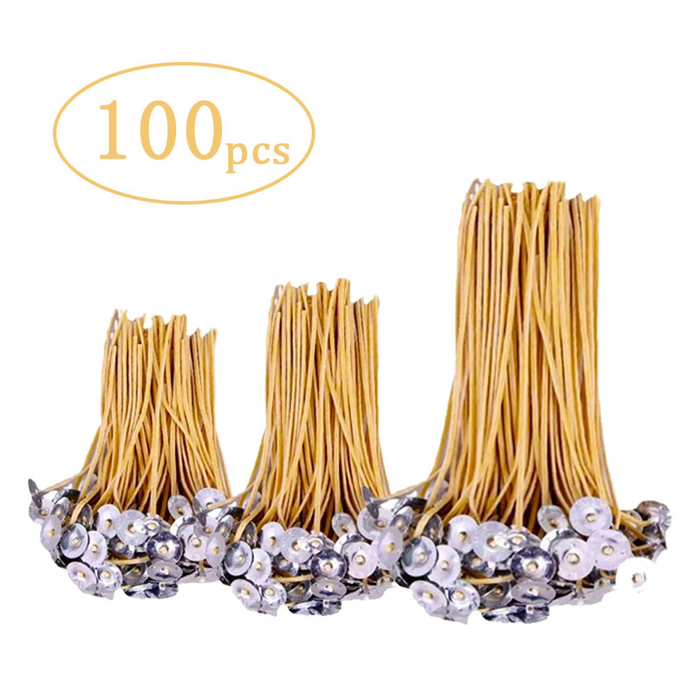 Candle Supplies Beeswax - 100Pcs Beeswax Candle Wicks 9-20cm Pre-Waxed