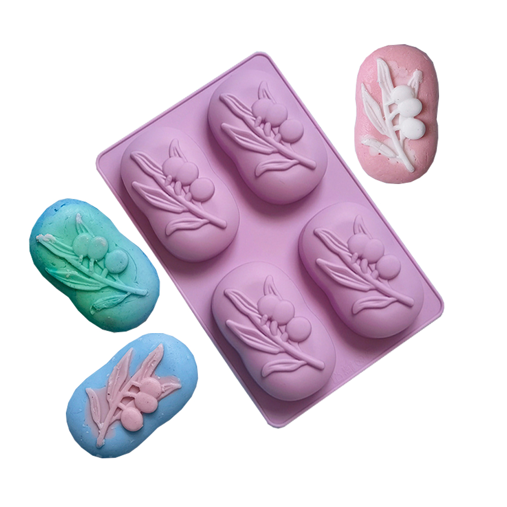 4 Cavities Oval Olive Tree Sil - Candle Supplies Store 评论和价格