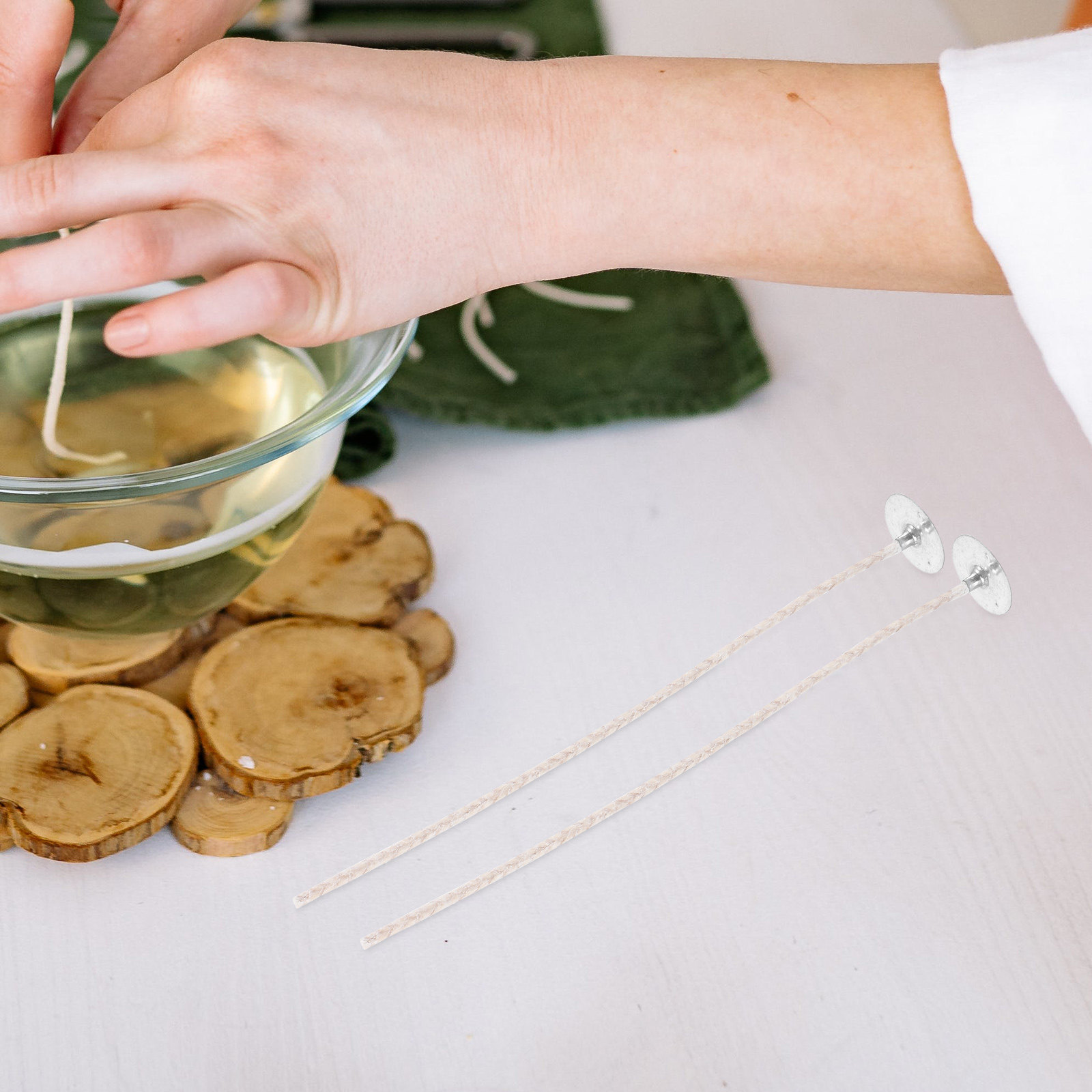 10Pcs Cotton Wicks for DIY Mak - Candle Supplies Beeswax 评论和价格