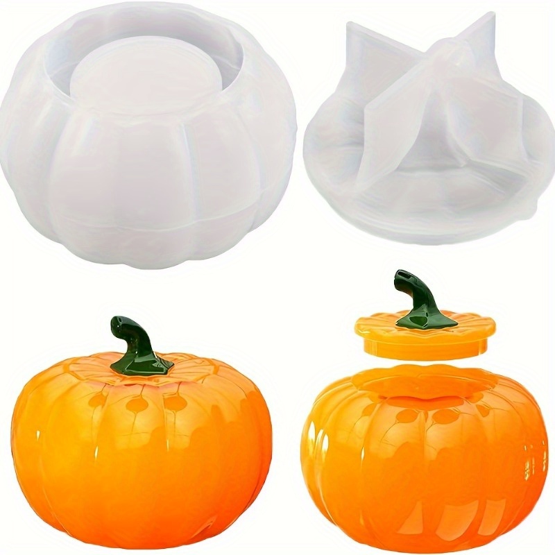 2pcs Pumpkin Jar Silicone Mold - Candle Holder Supplies 评论和价格
