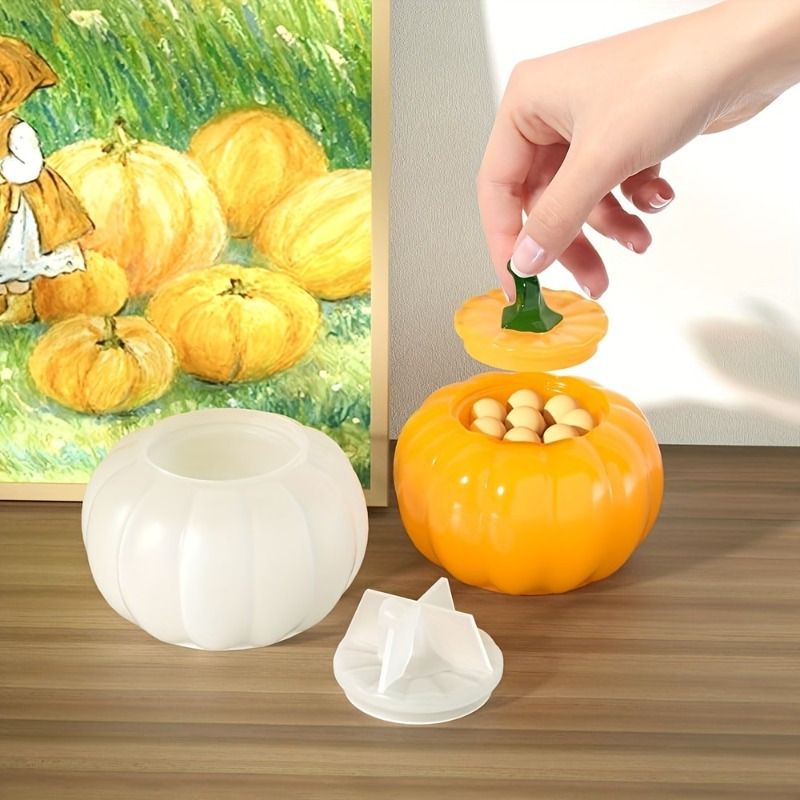 2pcs Pumpkin Jar Silicone Mold - Candle Holder Supplies 评论和价格