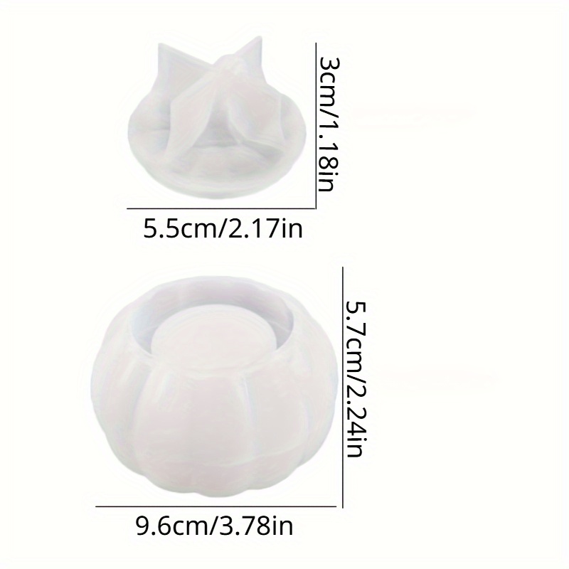 2pcs Pumpkin Jar Silicone Mold - Candle Holder Supplies 评论和价格