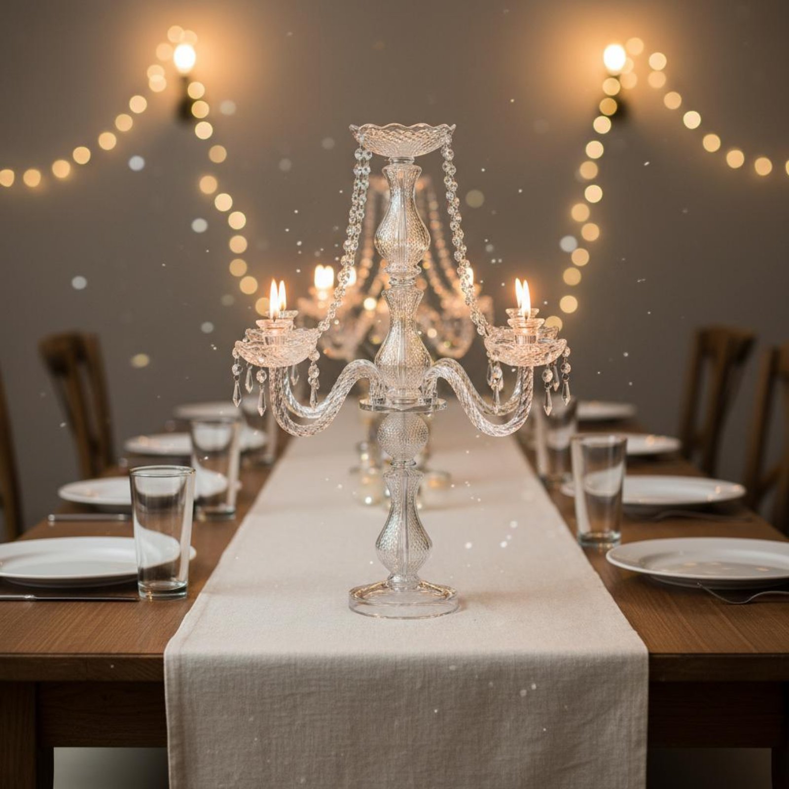 Crystal Candelabra Elegant Wed - Candle Holder Supplies 评论和价格