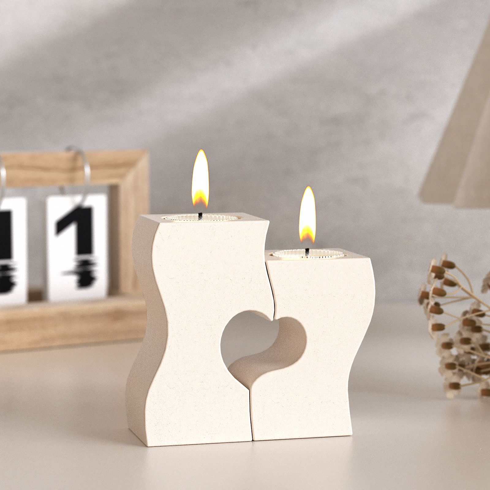 S Heart Candlestick Silicone M - Candle Holder Supplies 评论和价格