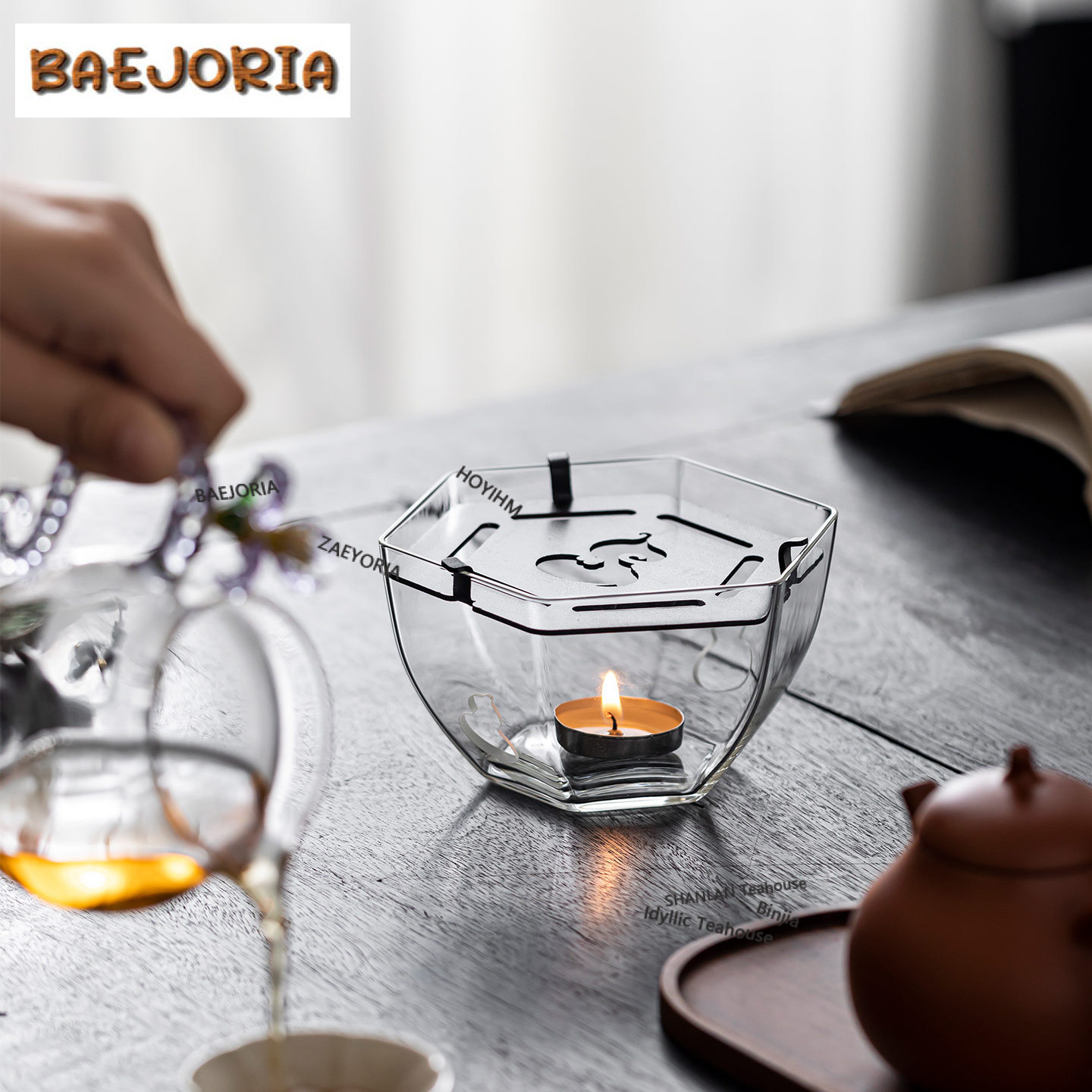 Hexagonal Gourd-shaped Glass T - Candle Holder Supplies 评论和价格