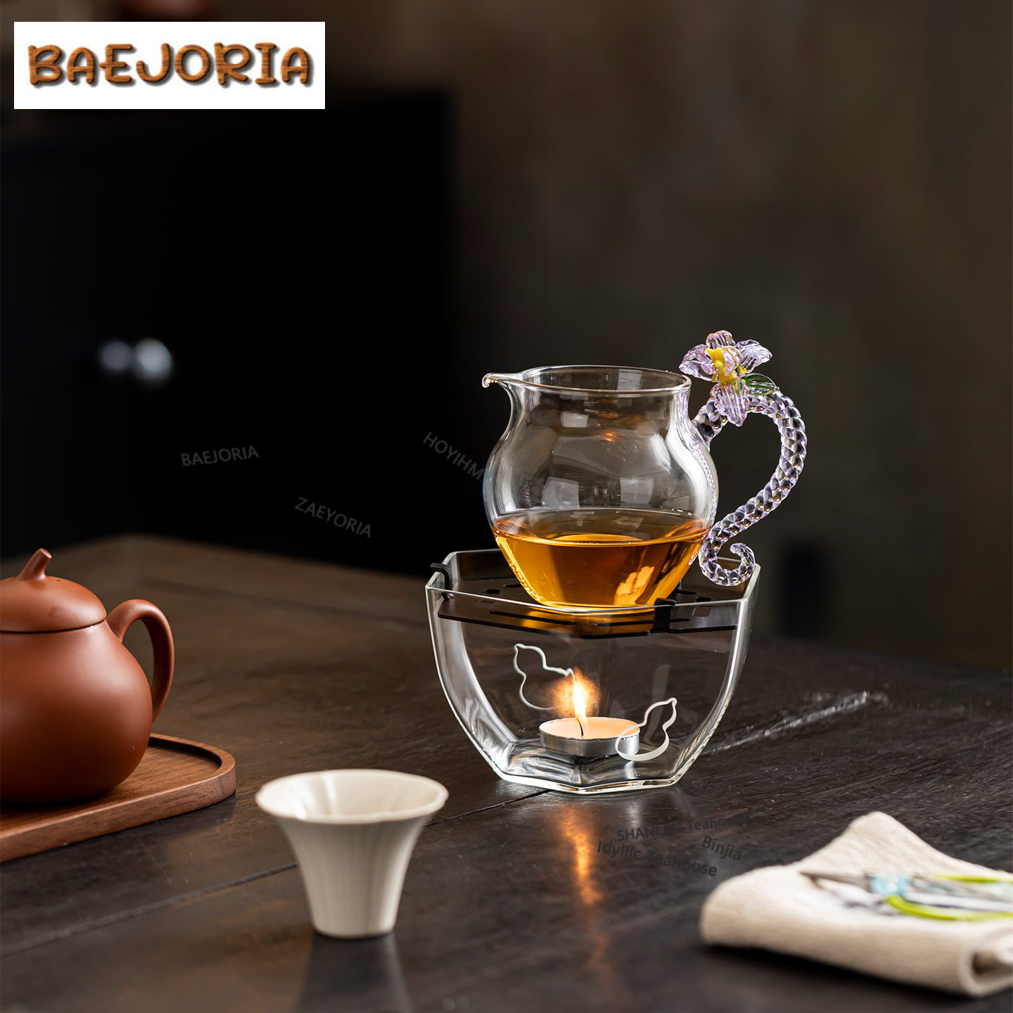 Hexagonal Gourd-shaped Glass T - Candle Holder Supplies 评论和价格