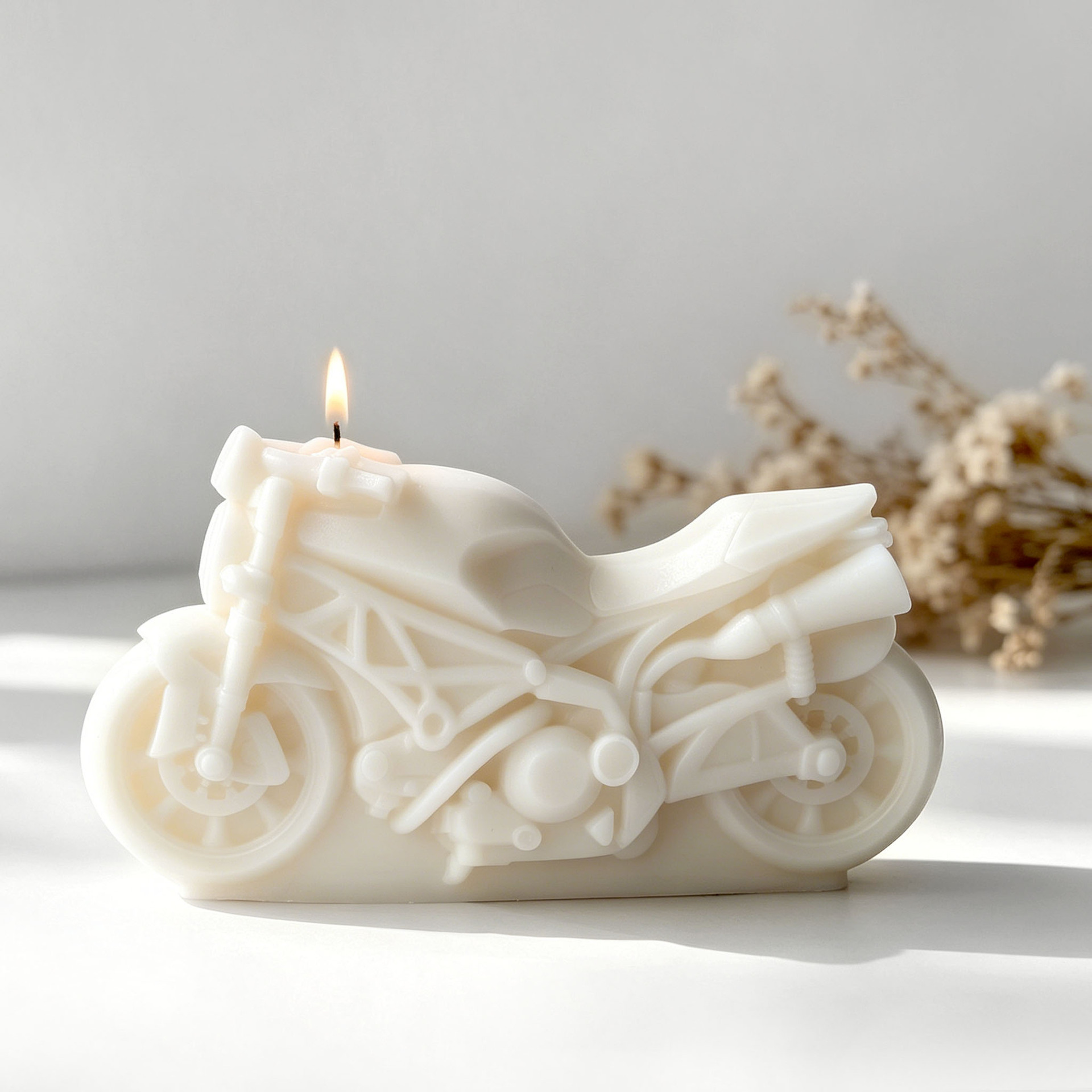 Motorcycle Design Candle Silic - Candle Supplies Store 评论和价格
