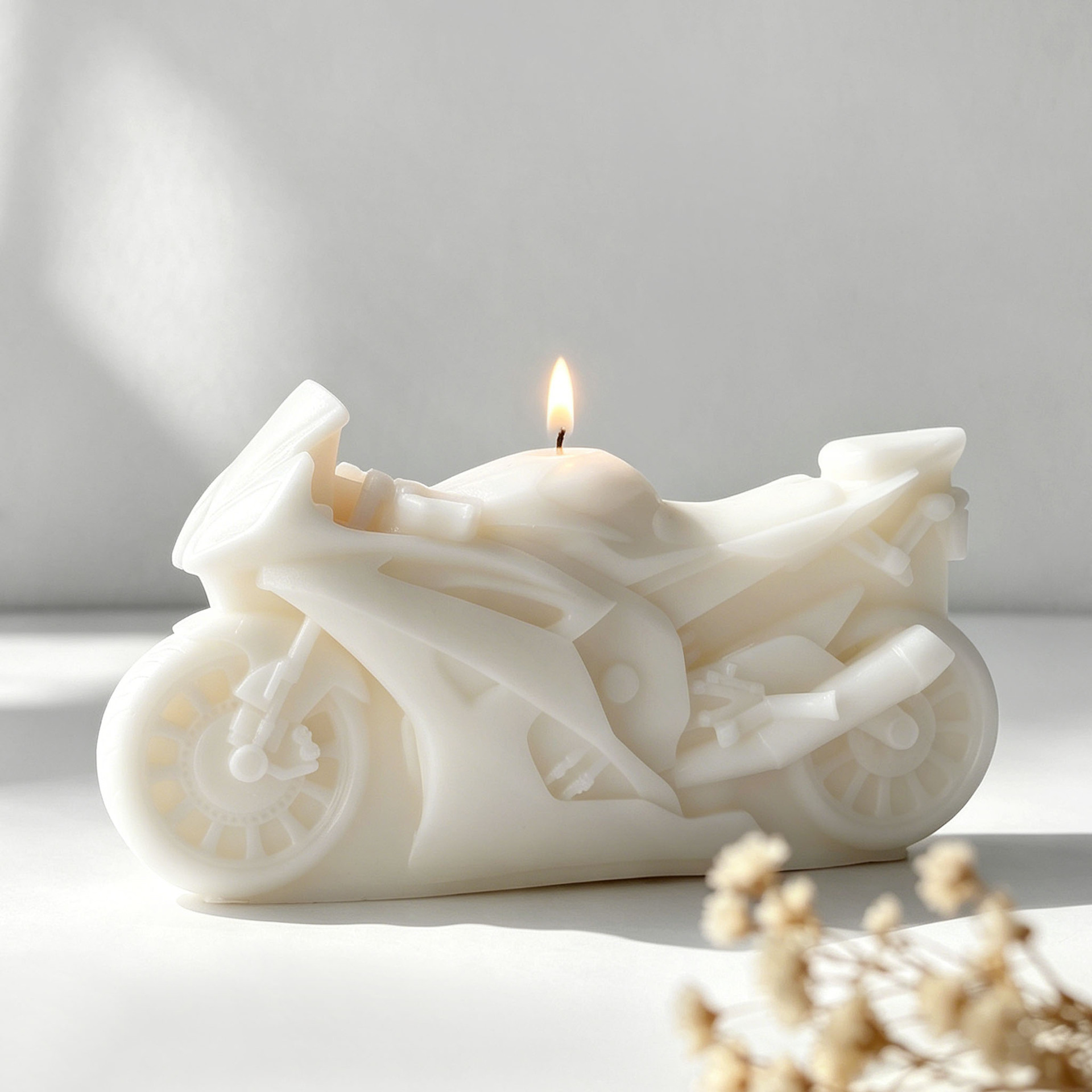 Motorcycle Design Candle Silic - Candle Supplies Store 评论和价格