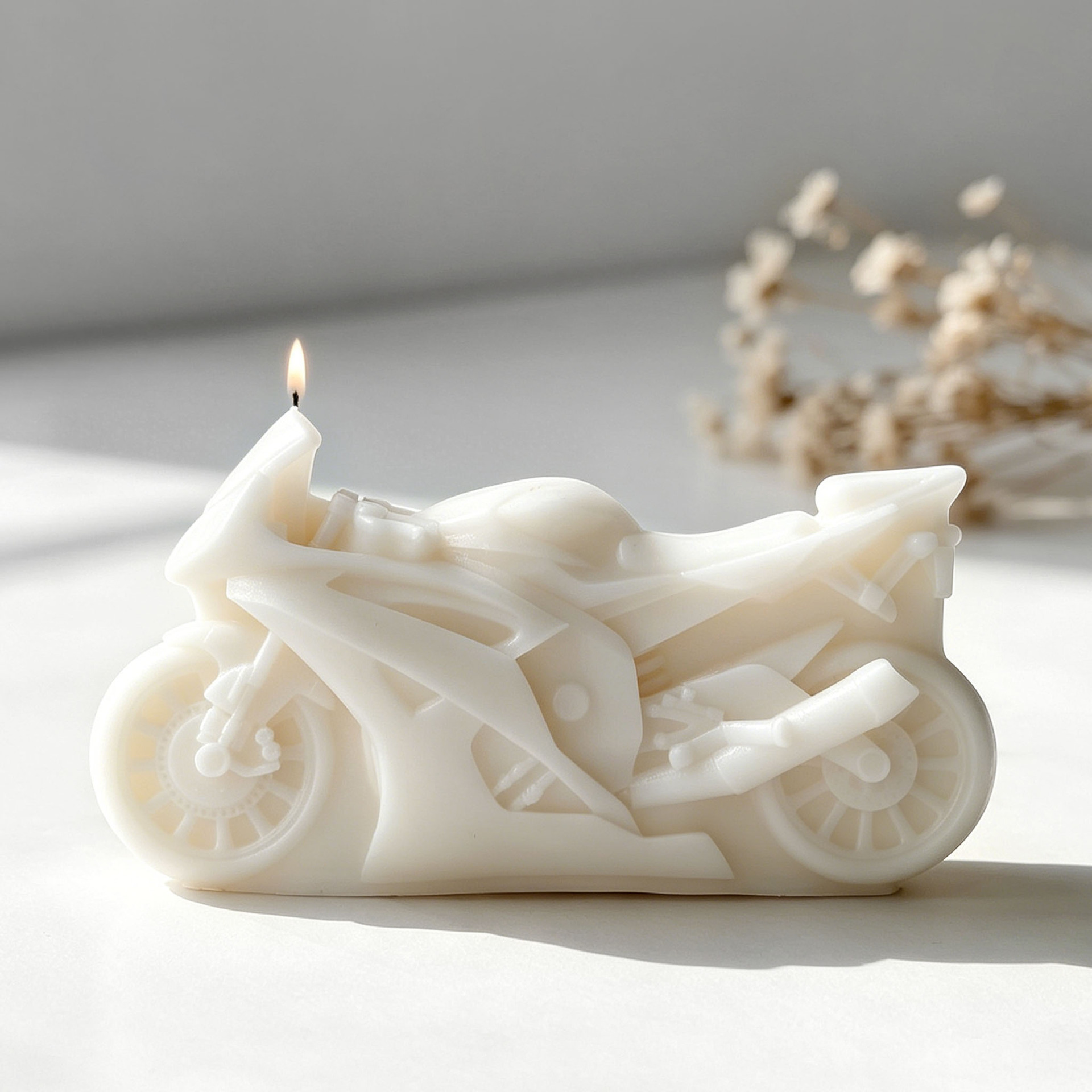 Motorcycle Design Candle Silic - Candle Supplies Store 评论和价格