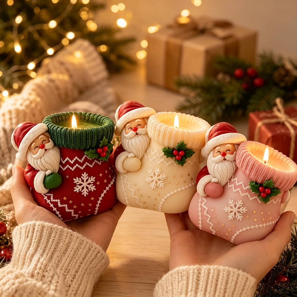 Christmas socks Elderly Silico - Candle Holder Supplies 评论和价格