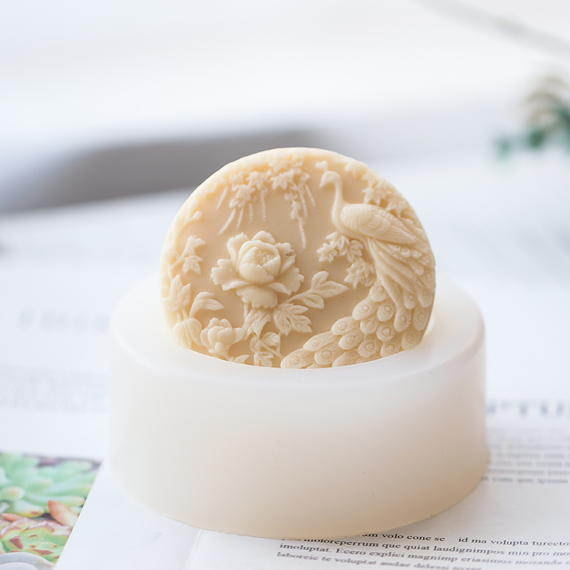 Peacock Flower Pattern Silicon - Candle Supplies Store 评论和价格