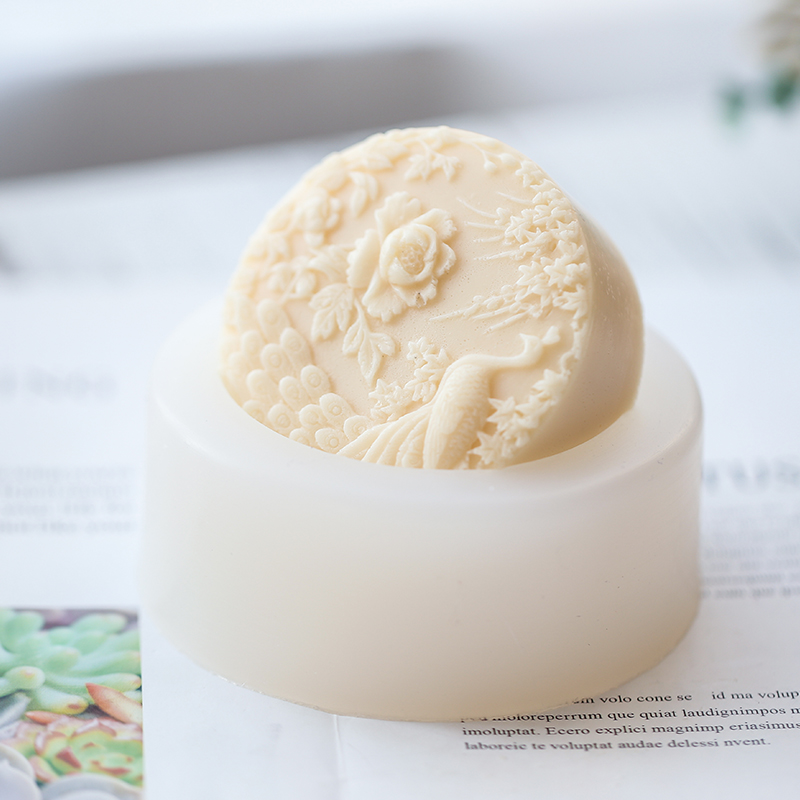 Peacock Flower Pattern Silicon - Candle Supplies Store 评论和价格