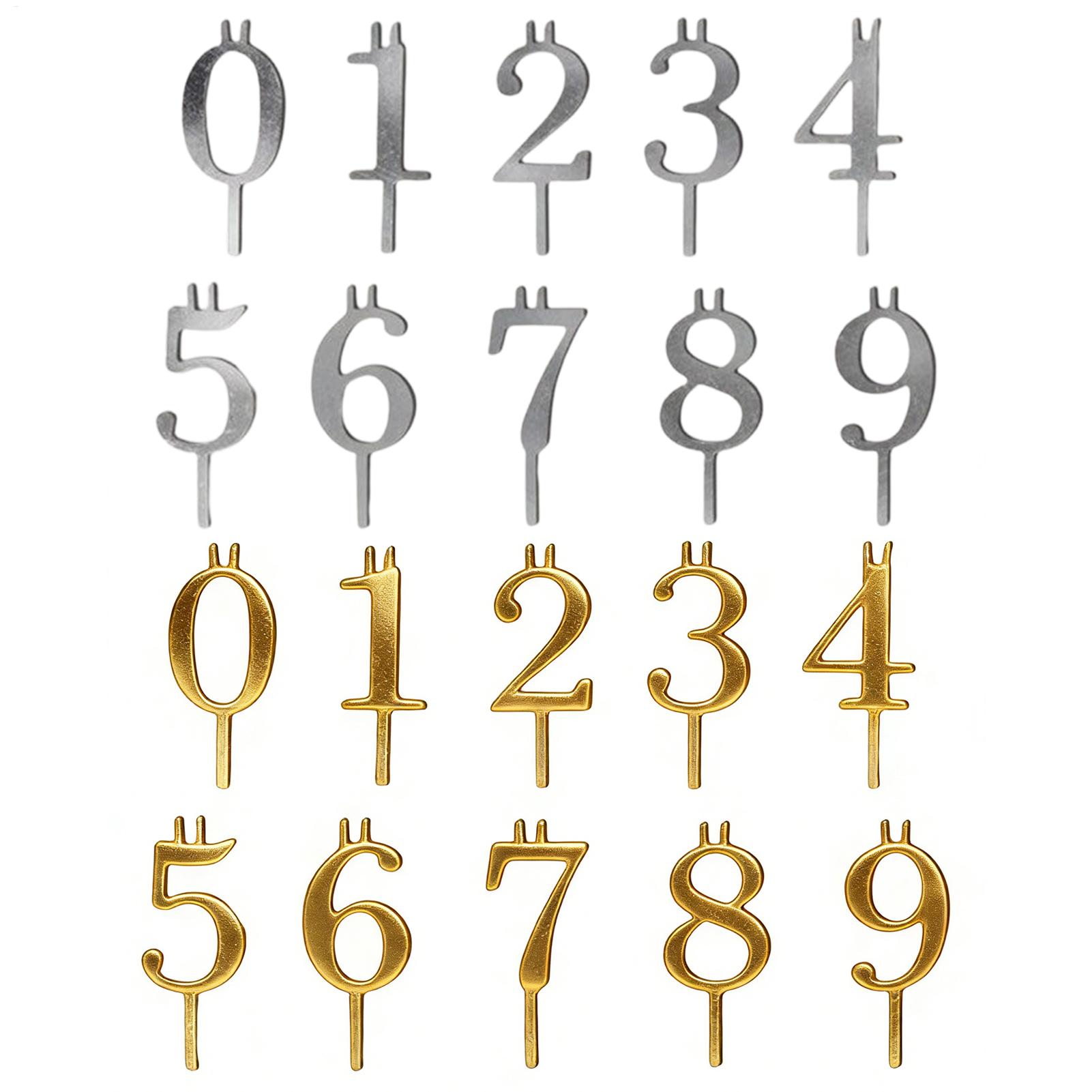 10pcs 0-9 Number Cake Toppers  - Candle Holder Supplies 评论和价格