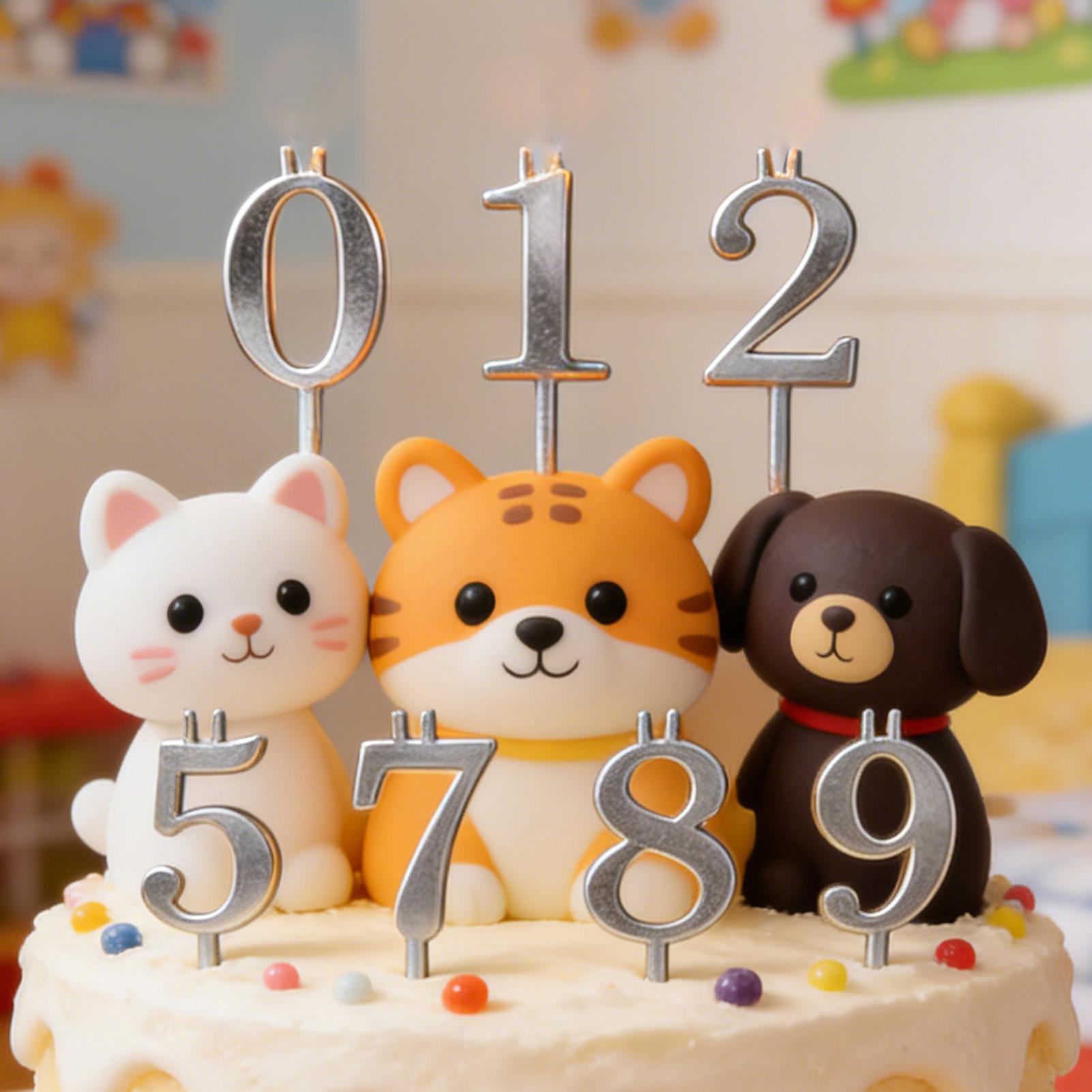10pcs 0-9 Number Cake Toppers  - Candle Holder Supplies 评论和价格